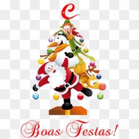 Cute Merry Christmas Tree, HD Png Download - feliz natal png