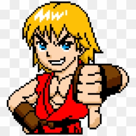 Street Fighter Ken Pixel Art, HD Png Download - ken png