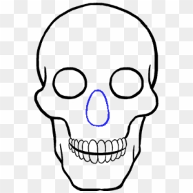Skull Drawing, HD Png Download - evil skull and crossbones png