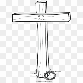 Clip Art Crosses Black And White, HD Png Download - rugged cross png