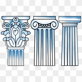 Corinthian Column Drawing Easy, HD Png Download - greek pattern png