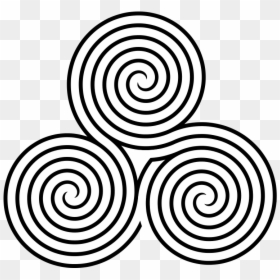 Triple Spiral Labyrinth, HD Png Download - greek pattern png