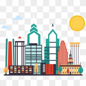 Philadelphia Cartoon, HD Png Download - philadelphia skyline png