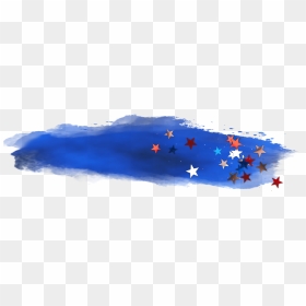#freetoedit #watercolor #blue #stars #sky #brush #stroke - Painting, HD Png Download - blue paint stroke png