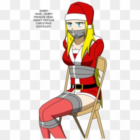 Transparent Christmas Hats Png - Duct Taped Anime Girl, Png Download - christmas hats png