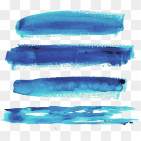 Blue Stroke Ink Stain Paint Freetoedit , Png Download - Blue Watercolor Vector Png, Transparent Png - blue paint stroke png
