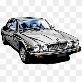 Vector Illustration Of Luxury Jaguar Car Automobile - Jaguar Car Illustration, HD Png Download - car vector png