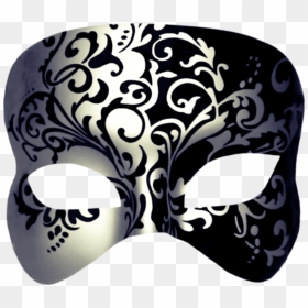 #mask #mascara #careta #antifaz #white #blanco #negro - Black Red Gold Mask, HD Png Download - phantom of the opera mask png