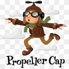 Propeller Cap Cartoon, HD Png Download - propeller hat png