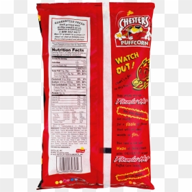 Hot Cheetos Puffcorn Calories , Png Download - Hot Cheetos Puffcorn Nutrition Facts, Transparent Png - hot cheetos png