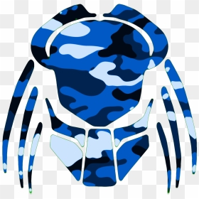 Cybergoth Cut Blue Camouflage - Predator Logo, HD Png Download - camouflage png