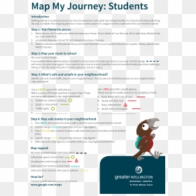 Students Map Important Locations, Safe And Unsafe Areas - Graphic Design, HD Png Download - students walking png