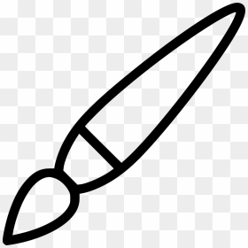 Tassel Brush Paintbrush Tool - Outline Of A Paintbrush, HD Png Download - paintbrush clipart png
