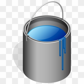 Paint Can Clipart - Paint Can Transparent Background, HD Png Download - blue paint stroke png
