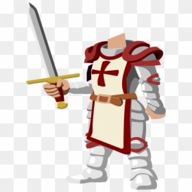 Free Clip Art "3c Knight - Las Cruzadas Dibujos Animados, HD Png Download - sword vector png