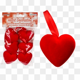 Red Valentines Plastic Hanging Hearts , Png Download - Valentine's Day, Transparent Png - falling hearts png