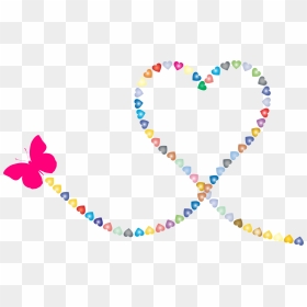 This Free Icons Png Design Of Butterfly Hearts Trail - Butterfly Heart Clipart, Transparent Png - falling hearts png