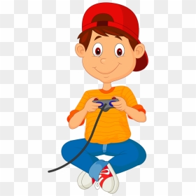 Video Clipart Video Play - Boy Playing Video Games Clipart, HD Png Download - play video png