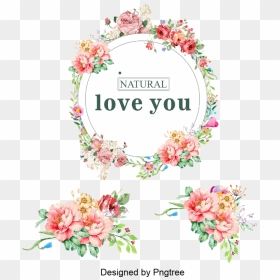 Vector Colored Bouquet Wreath, Wreath, Flower Garlands, - Garden Roses, HD Png Download - christmas wreath vector png