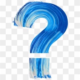 What"s The Difference Between Data Analysts And Business - Painted Question Mark Blue, HD Png Download - blue paint stroke png