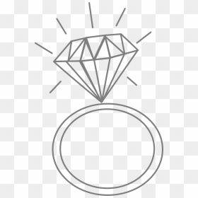 Ring Clipart Black And White, HD Png Download - diamond ring clipart png