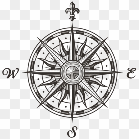Compas Rose Png - Sun Compass, Transparent Png - black and white rose png