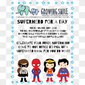 Superhero For A Day - Superhero Day, HD Png Download - superhero mask png