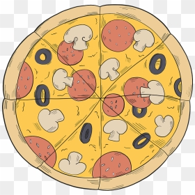 Pizza Clipart - Circle, HD Png Download - pizza clipart png