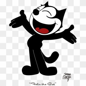 Felix The Cat, Trace Vector By Chaossity - Felix The Cat Button, HD Png Download - cat vector png