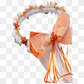 Orange Floral Crown Wreath Handmade With Silk Flowers,, HD Png Download - orange flowers png