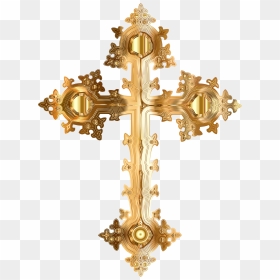 Transparent Crucifix Png - Golden Cross Png Transparent, Png Download - crucifix png