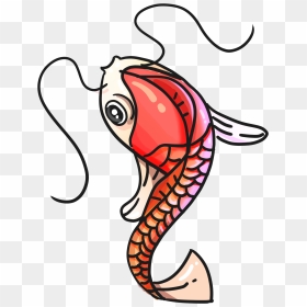 Festive Chinese Style Hand Painted Transshipment Koi, HD Png Download - koi png