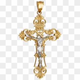 High Quality Png Download Crucifix - Gold Cross Pendant Hd, Transparent Png - crucifix png