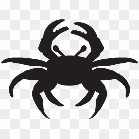 Crab Silhouette Png Clip - Silhouette Crab Clipart Black And White, Transparent Png - crawfish png