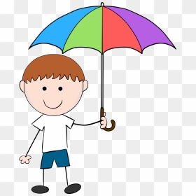 Boy Pic - Umbrella Clipart, HD Png Download - students walking png