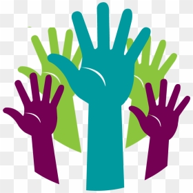 Volunteer Hands Clipart Graphic Transparent Stock Volunteering - Volunteering Clipart, HD Png Download - raised hands png