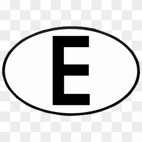 E International Vehicle Registration Oval - Circle, HD Png Download - etiqueta png