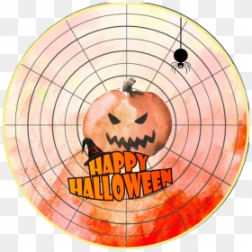 Yeee Happyhalloween Spider Pumpkin Scary Spooky Orange - Circle, HD Png Download - orange circle png