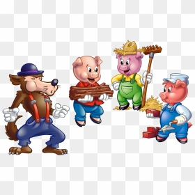3 Little Pigs Clipart, HD Png Download - wolf cartoon png
