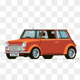 Mini Cooper Classic Car Hot E9 Bmw Clipart - Classic Mini Cooper Illustration, HD Png Download - old car png