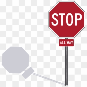 Stop All Way Us Traffic Sign Vector Drawing - Drawing Of Stop Sign, HD Png Download - street signs png