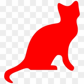 Red Cat Silhouette Clip - Anand Bhawan Museum, HD Png Download - cat vector png