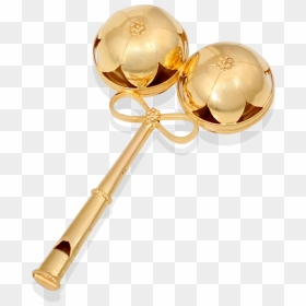 Adorable Golden Rattle - Sphere, HD Png Download - baby rattle png