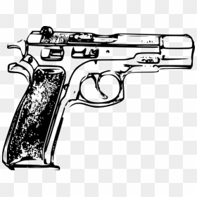 Gun Clipart Policeman - Gun Image Black And White, HD Png Download - gun clipart png