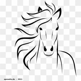 Drawing Horse & Hound Arabian Horse Horse Head Mask - Simple Horse Drawing Easy, HD Png Download - horse mask png