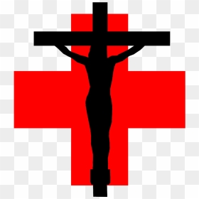 Red Cross Crucifix - Crucifix, HD Png Download - crucifix png