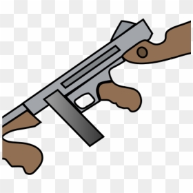 Gun Clipart Free Free Clipart Tommy Gun Wildchief Clipart - Thompson Submachine Gun Clipart, HD Png Download - gun clipart png