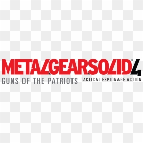 Metal Gear Solid 4 Logo - Graphic Design, HD Png Download - metal gear png