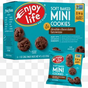 Soft Baked Mini Cookies - Enjoy Life Soft Baked Double Chocolate Brownie, HD Png Download - sweet png
