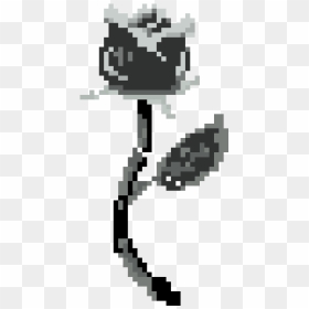 Pixel Art Black Flower, HD Png Download - black flower png